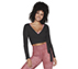 GODRI SERENE WRAP TOP, BBBBLACK