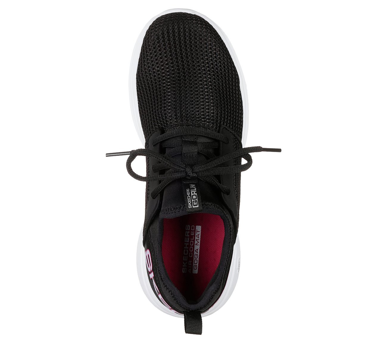 GO RUN FAST-VALOR, BLACK/PINK Footwear Top View