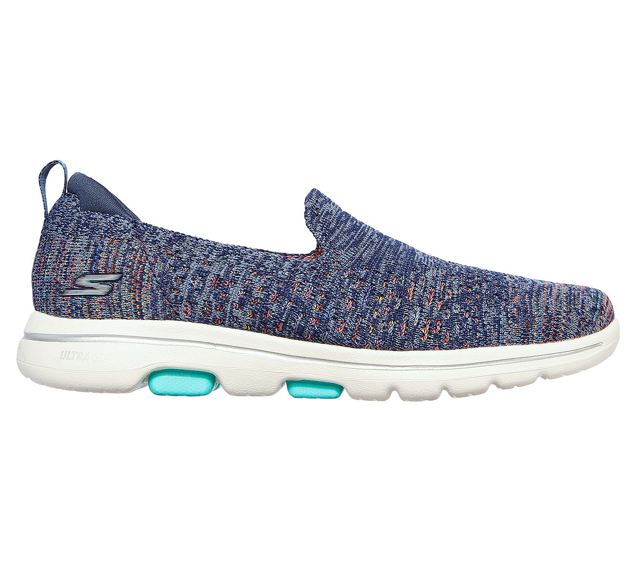 GO WALK 5 - MIRAGE, NAVY/MULTI Footwear Lateral View