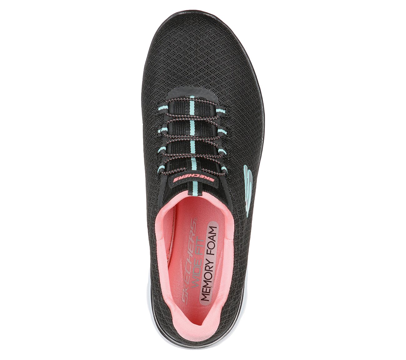 SUMMITS, BLACK/PINK Footwear Top View