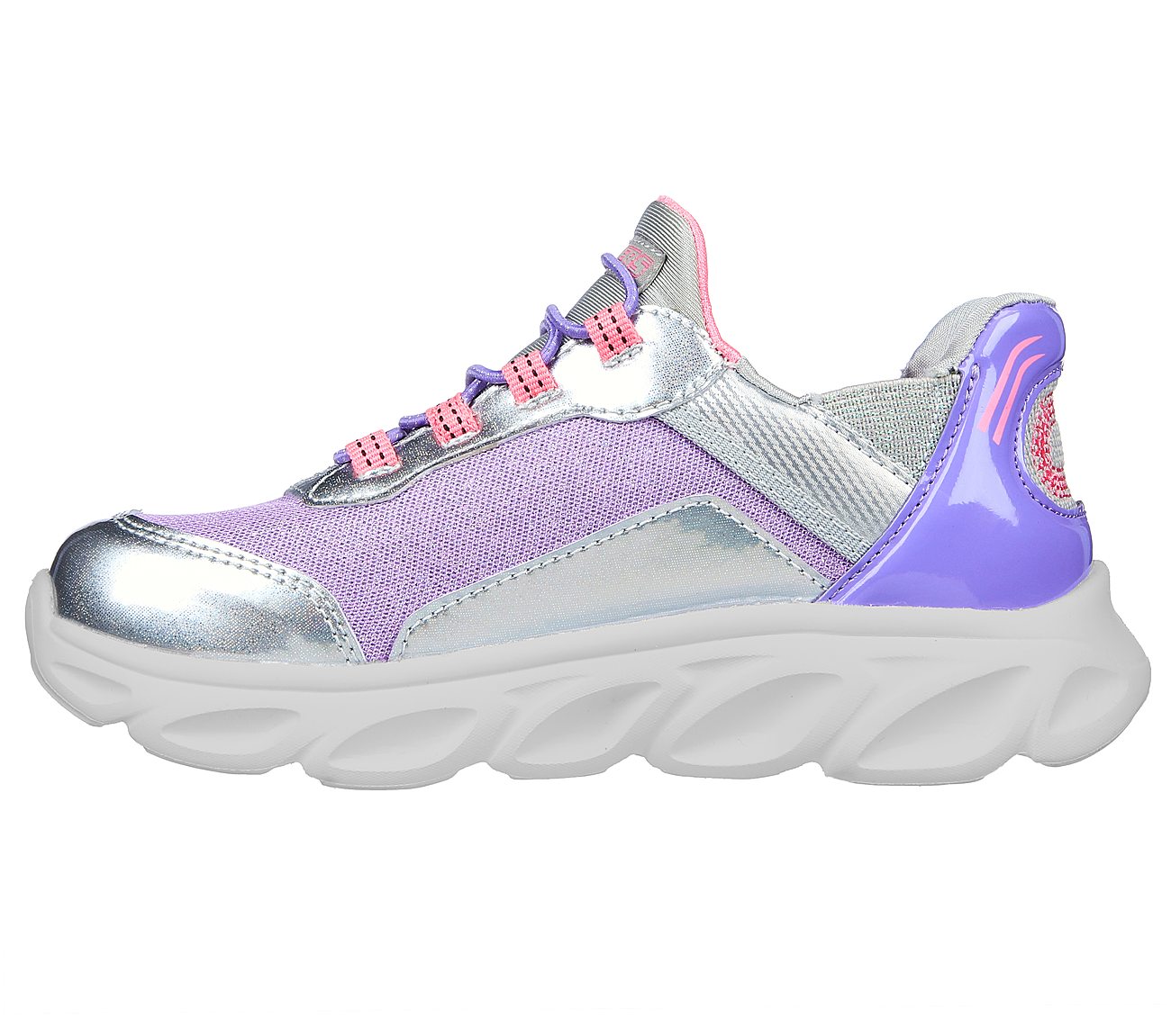 FLEX GLIDE, GREY/LAVENDER Footwear Left View