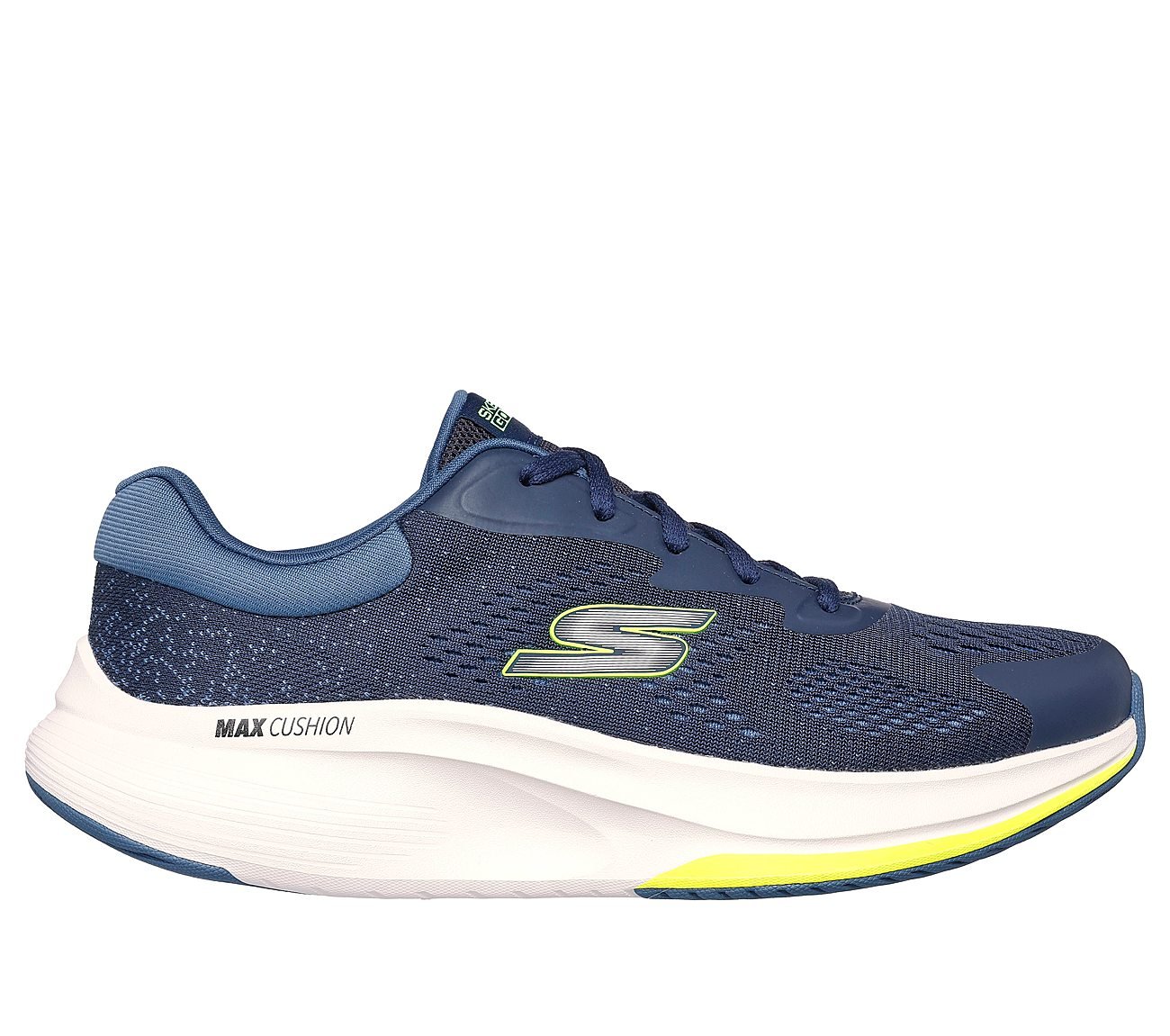 GO WALK MAX WALKER - AUGUSTUS, NAVY/LIME Footwear Lateral View