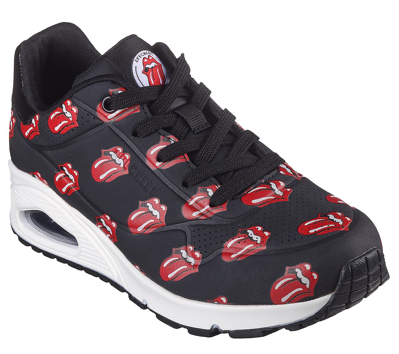 Rolling Stones: Uno - Say It Loud, BLACK/RED Footwear Right View