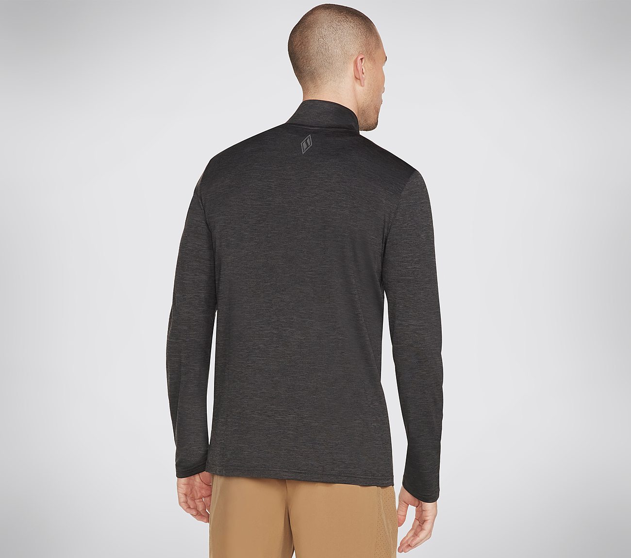 ON THE ROAD 1/4 ZIP, BLACK/CHARCOAL Apparel Top View
