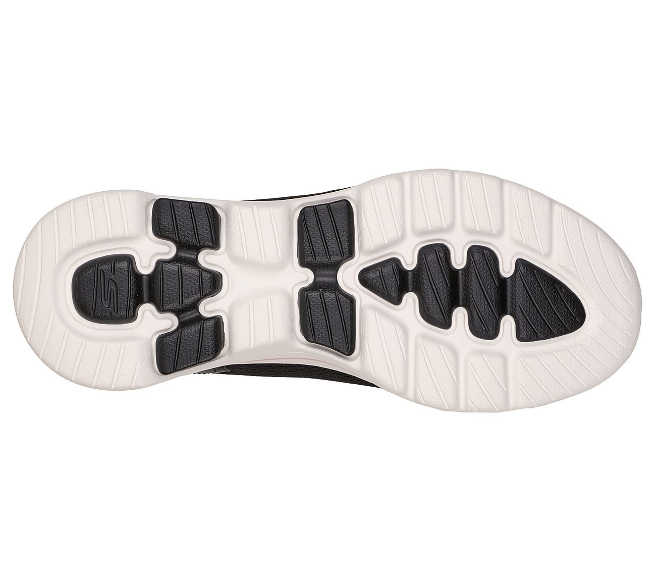 GO WALK 5 - OCEAN SPARKLE, BLACK/LIGHT PINK Footwear Bottom View