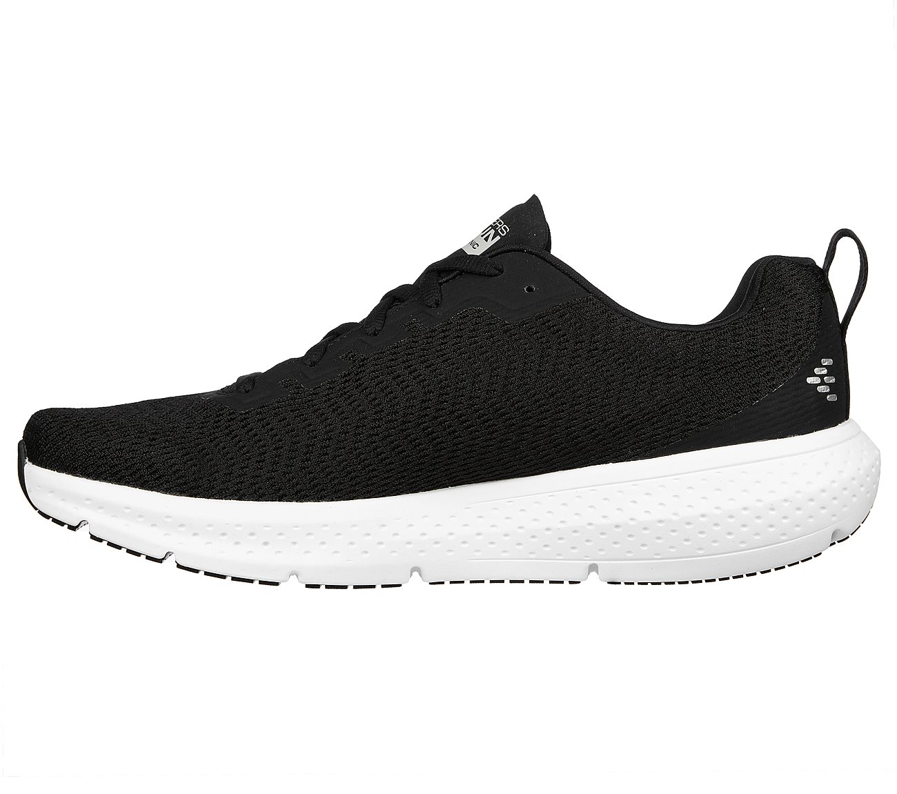 GO RUN SUPERSONIC, BLACK/WHITE Footwear Left View