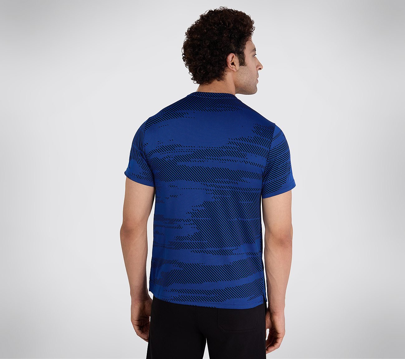 SS SKECHERS JACQUARD T-SHIRT, ROYAL/BLUE Apparel Bottom View