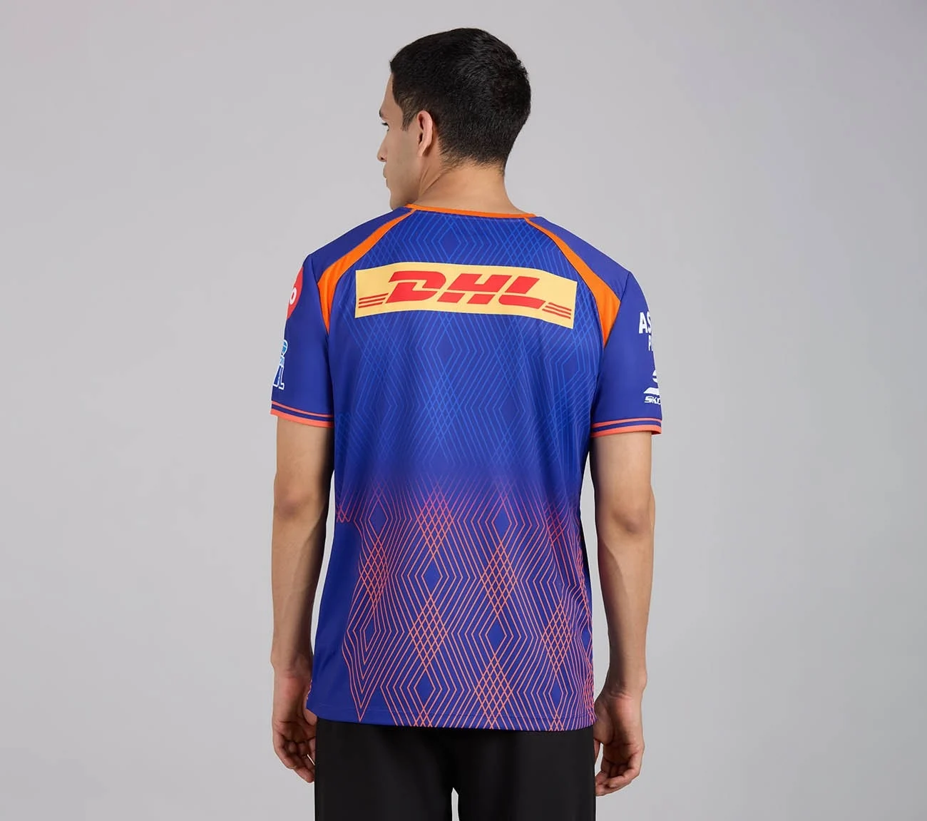 MUMBAI INDIANS IPL MEN'S TRAINING JERSEY 2026, ROYAL/NAVY/LIME