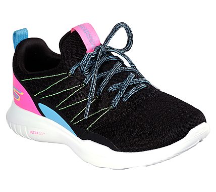 GO RUN MOJO-RADAR, BLACK/MULTI Footwear Lateral View