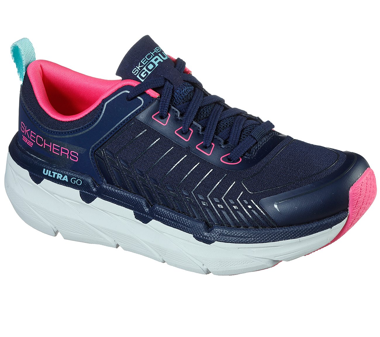 MAX CUSHIONING PREMIER-FAST A, NAVY/HOT PINK Footwear Right View