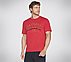 SKECHERS UNIVERSITY T-SHIRT, RED Apparel Bottom View