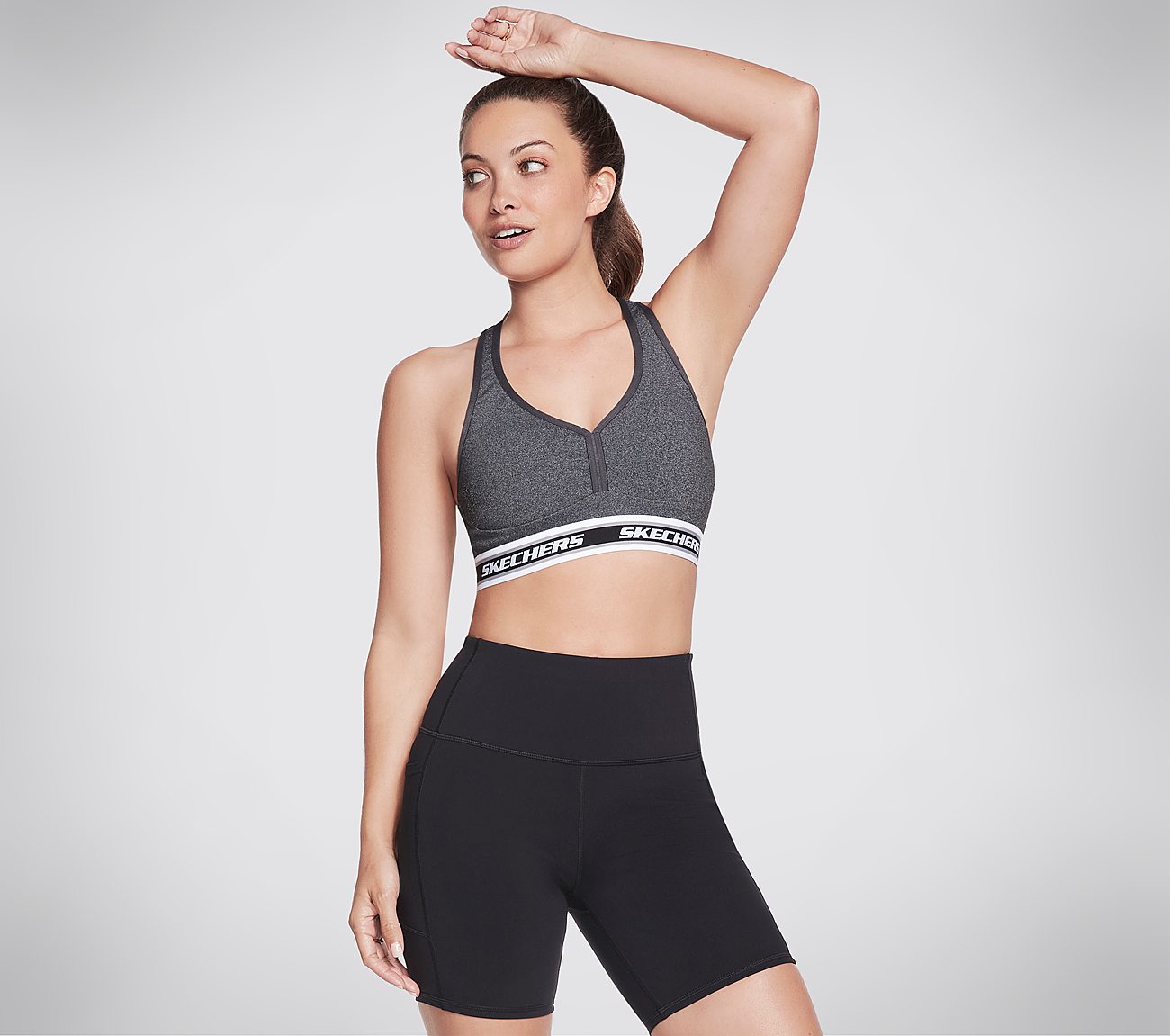 GOFLEX JACQUARD BRA, GGREY Apparel Bottom View