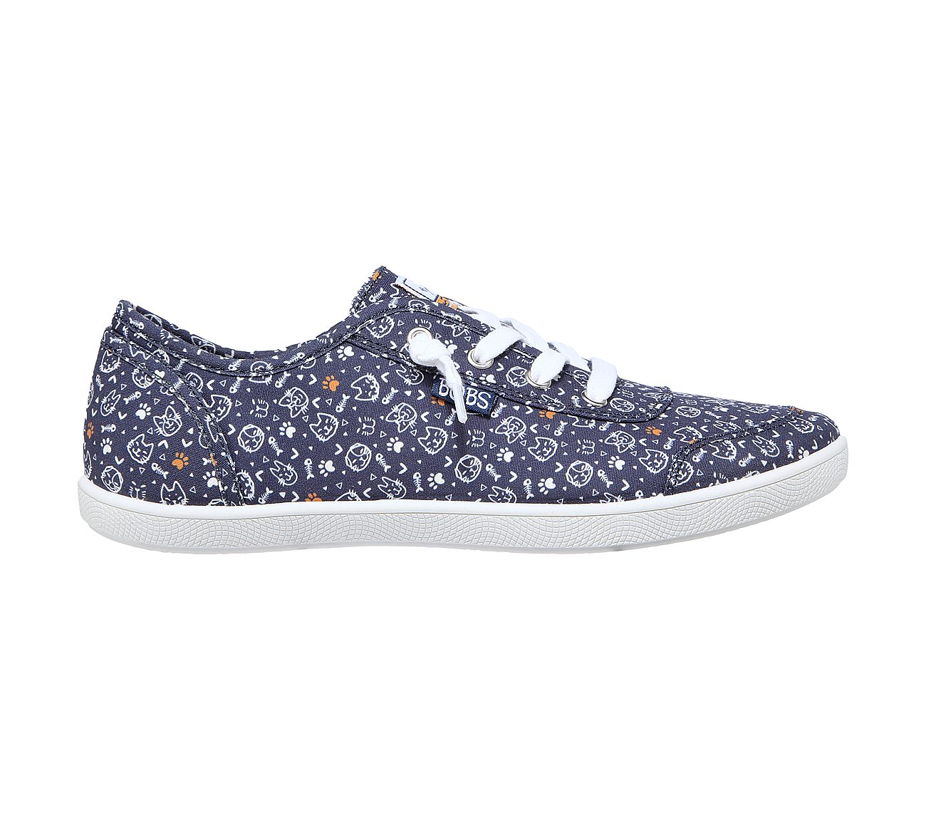 BOBS B CUTE - ITTY KITTY, NAVY/MULTI Footwear Lateral View