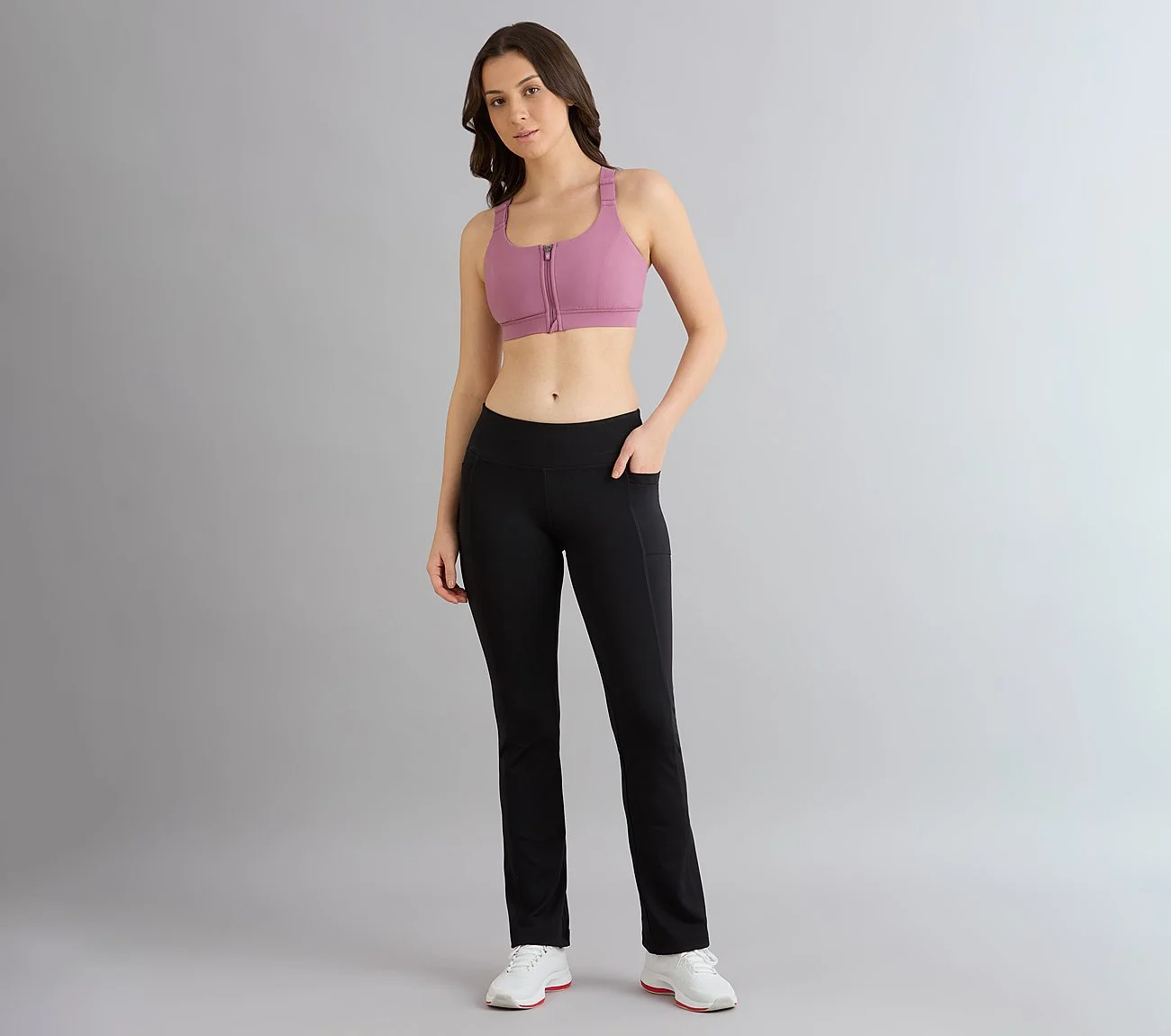 FLARED PANT WITH POCKETS, BLACK