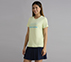 PERFORMANCE RUNNING T-SHIRT, LT. GRAY/LIME Apparel Top View