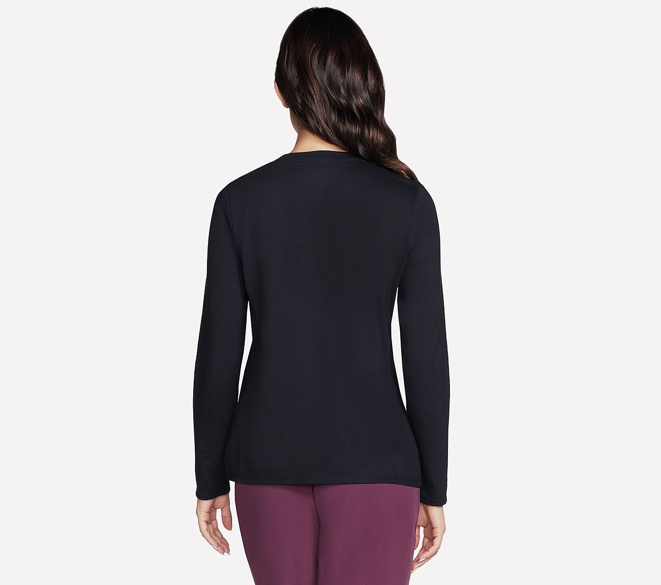 RHINESTONE BURST LS TEE, BBBBLACK