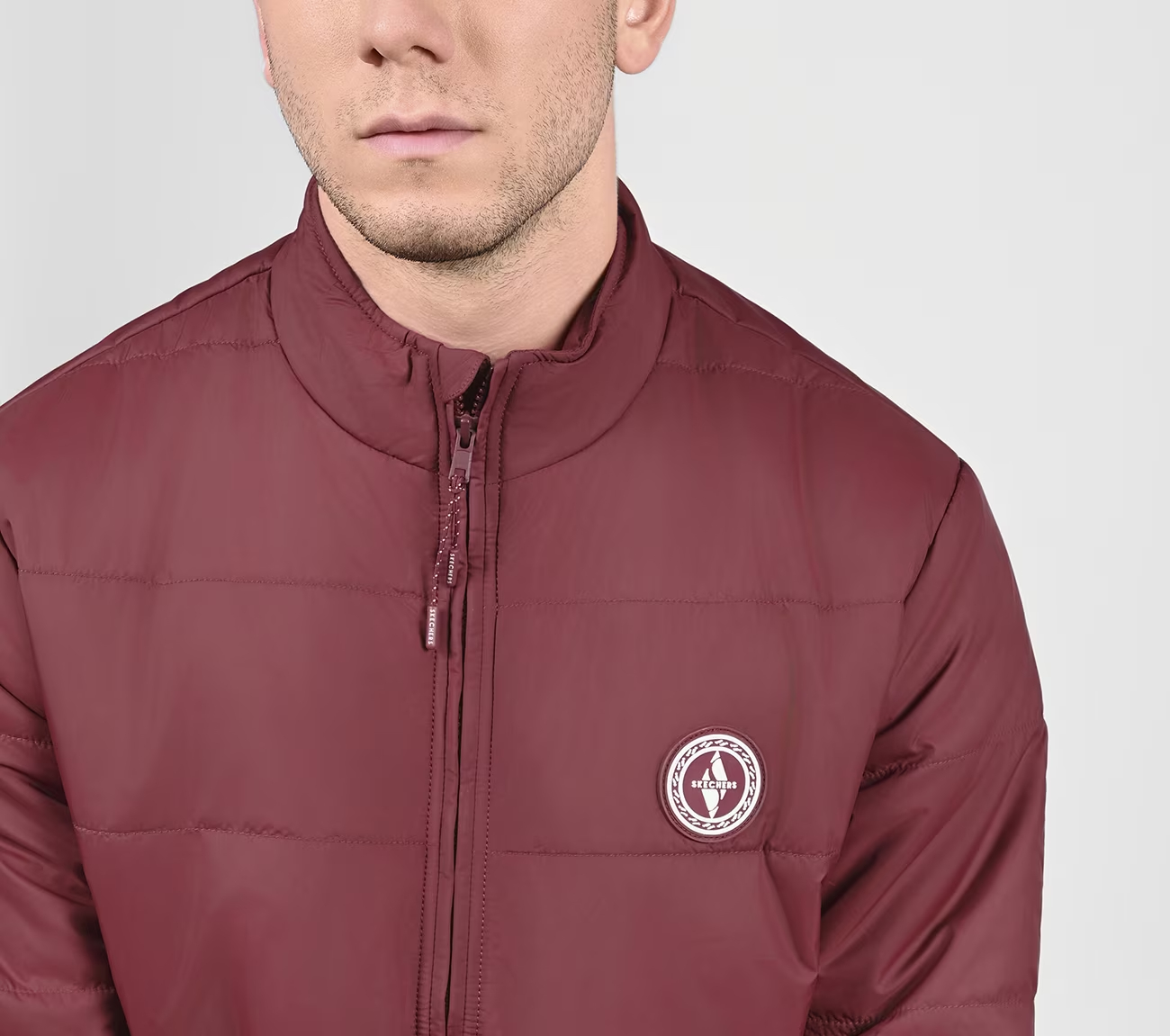 PUFFER FZ JACKET, DDARK RED Apparels Right View