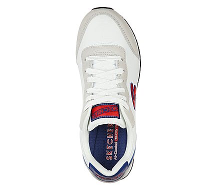 OG 85-VIBE'IN, WHITE/NAVY/RED Footwear Top View