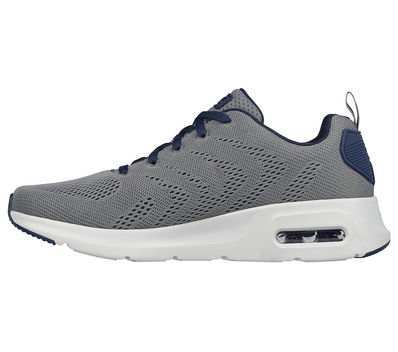 SKECH-AIR COURT, GREY/NAVY Footwear Left View