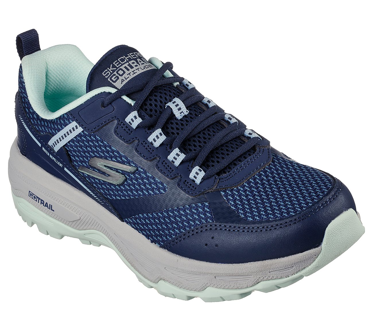 GO RUN TRAIL ALTITUDE, NAVY/TURQUOISE Footwear Lateral View