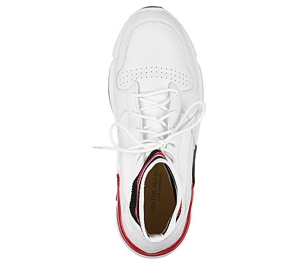 BLOCK - VARSITY, WHITE/RED/NAVY Footwear Top View