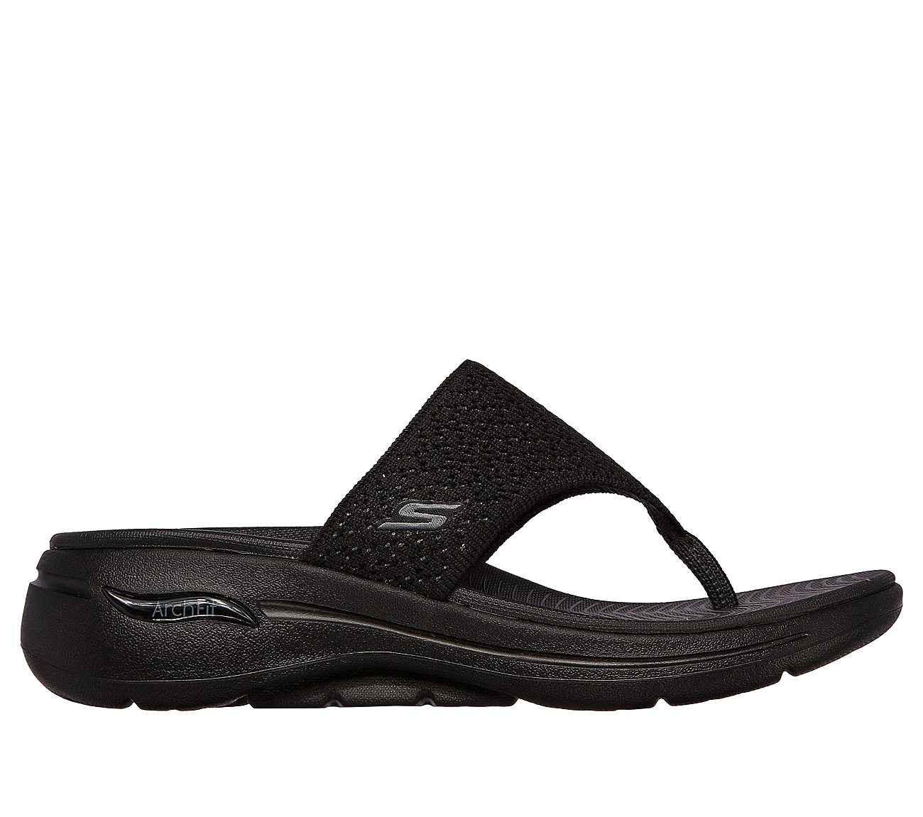 Skechers Black Go Walk Arch Fit Weekender Women Slippers - Style ID ...