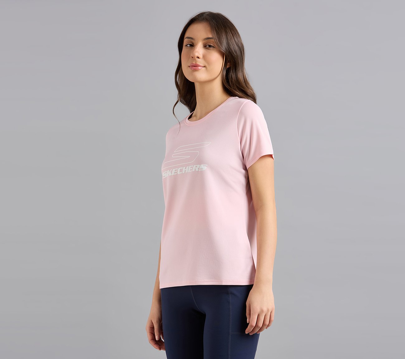 PERFORMANCE RUNNING T-SHIRT, WHITE/PINK