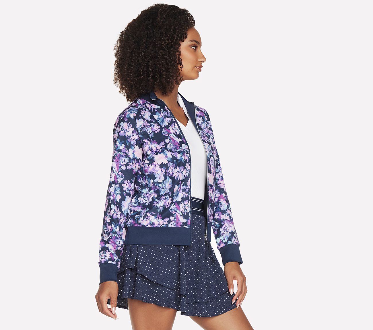 MISTY FLORAL REVERSIBLE JACKET, BLUE/LAVENDER Apparels Bottom View