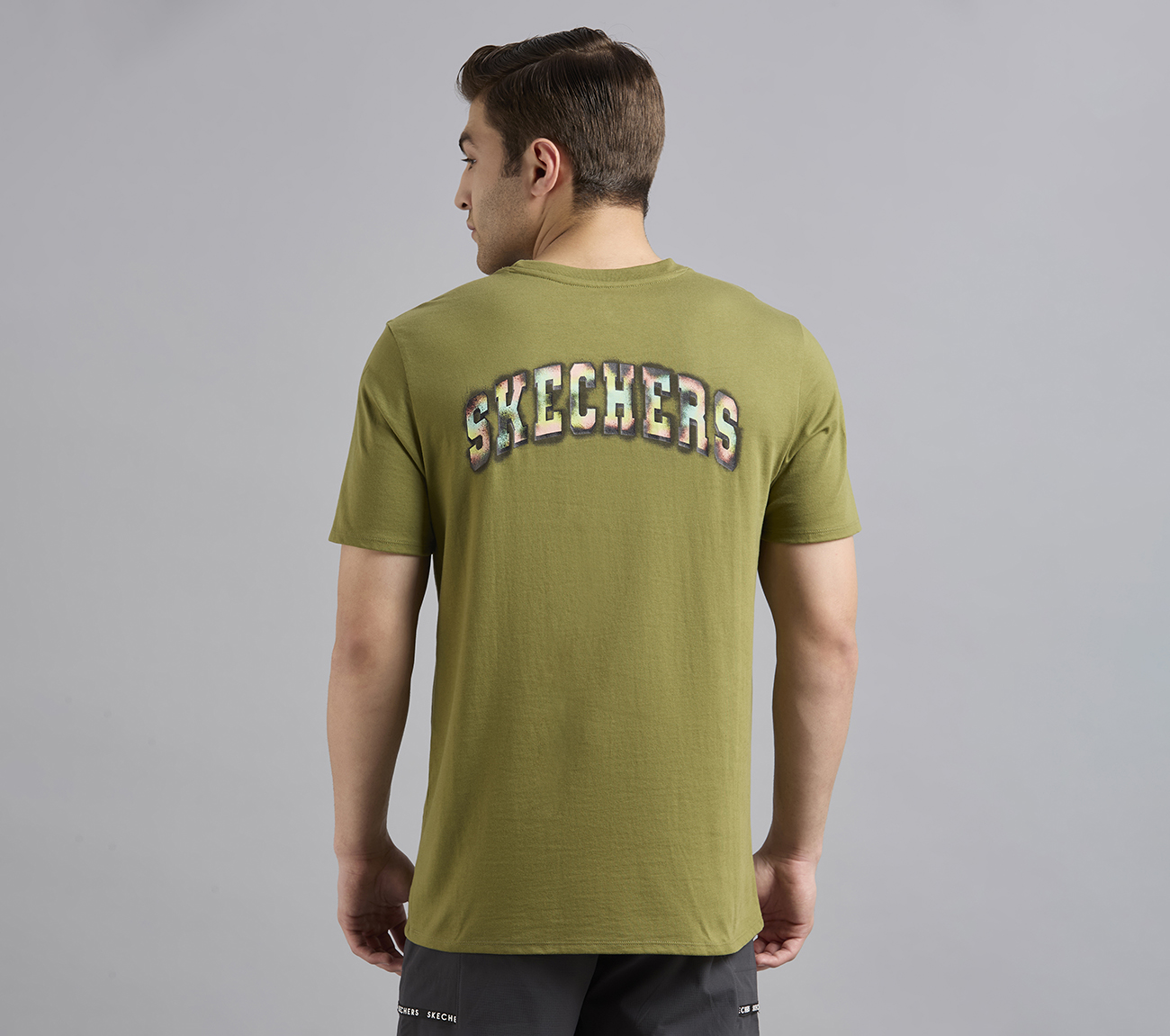 ANIME SPRAY APPLIQUE TEE, BROWN/SAGE