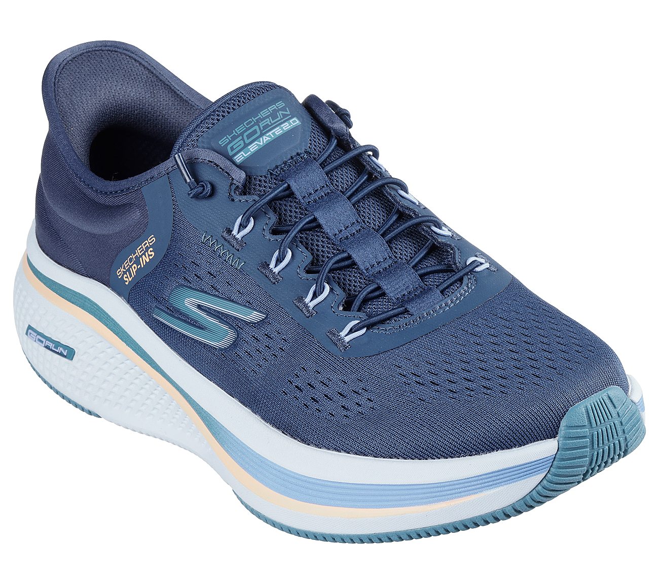 GO RUN ELEVATE 2.0 - BANYAN, NAVY/TEAL Footwear Right View