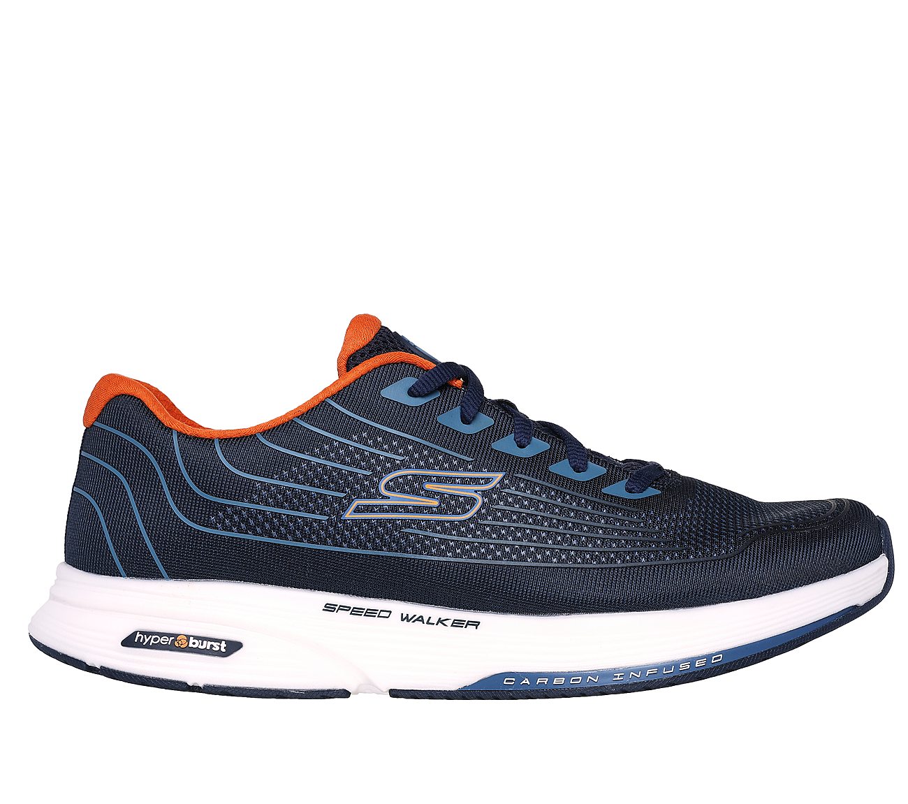 GO WALK SPEED WALKER, NAVY/ORANGE Footwear Lateral View