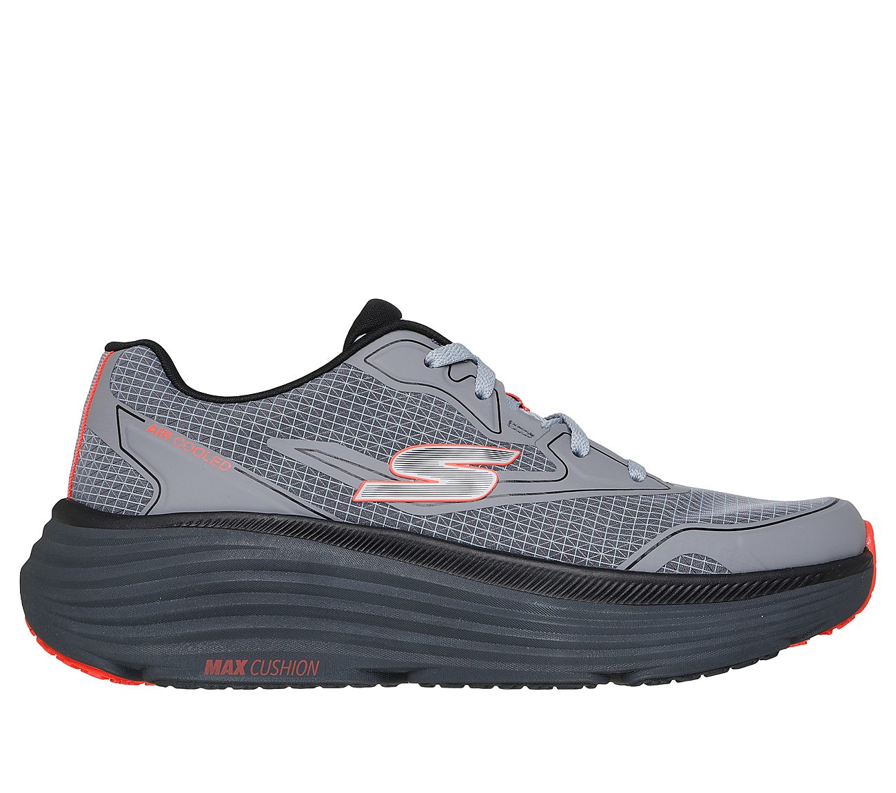 MAX CUSHIONING ENDEAVOUR - SP, CHARCOAL Footwear Lateral View