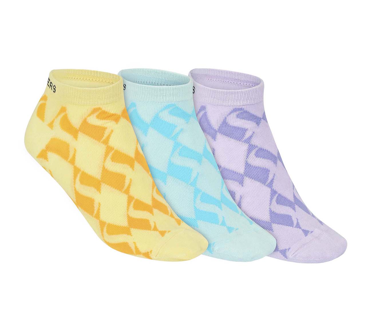 3PK WOMENS AOP NON TERRY LOWC, LAVENDER/TURQUOISE