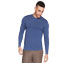 L/S SEAMLESS T-SHIRT, BLUE Apparels Lateral View
