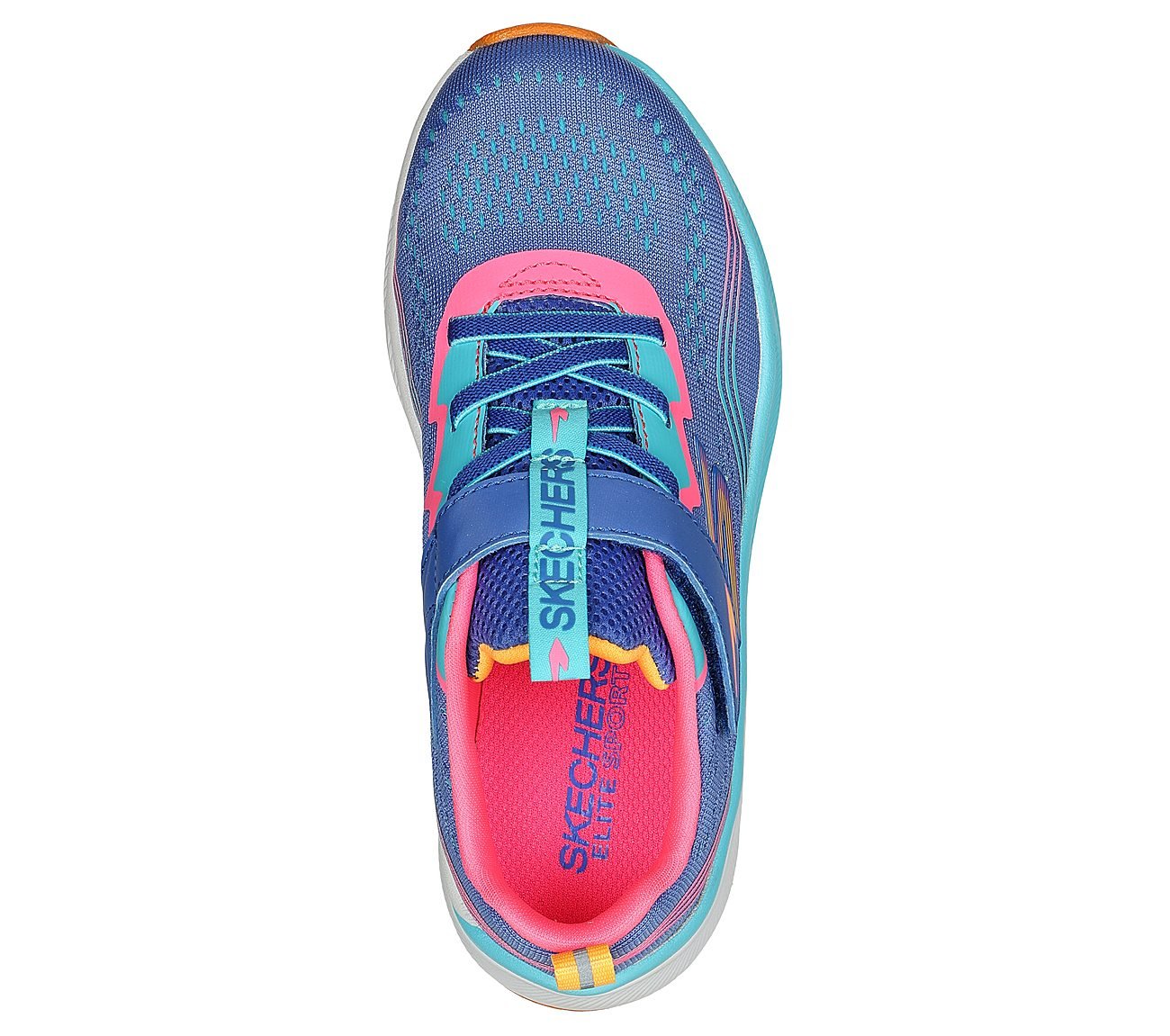 SKECHERS ELITE SPORT, BLUE / MULTI Footwear Top View