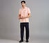 COMFORT FIT POLO, NATURAL/LIGHT PINK Apparels Right View