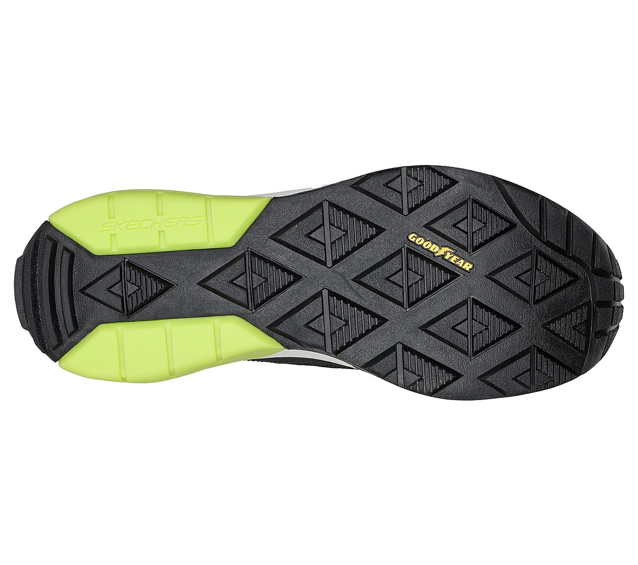 SKECH-AIR EXTREME V2, WHITE/BLACK/LIME Footwear Bottom View