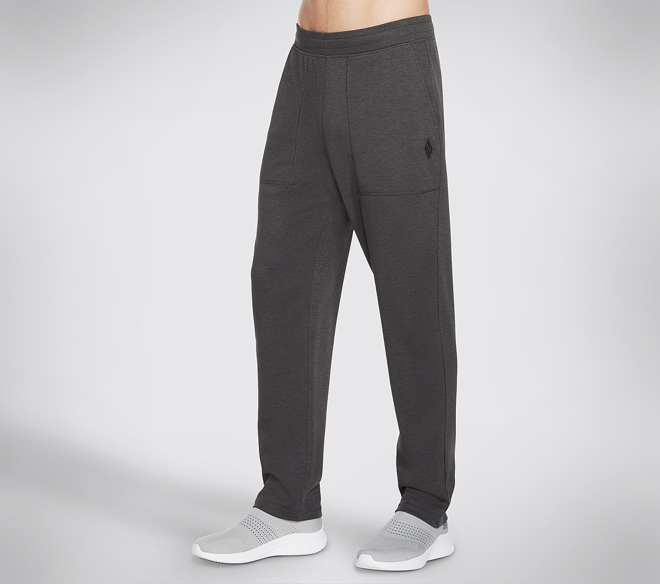 GOKNIT PIQUE LOUNGE PANT, CCHARCOAL Apparel Bottom View