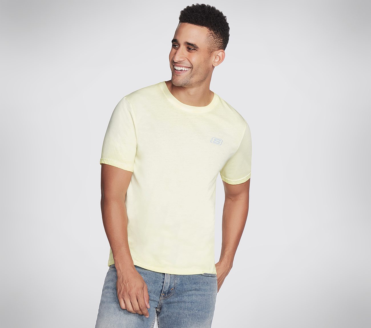 TRIPLE S WASH TEE, LIME Apparels Lateral View
