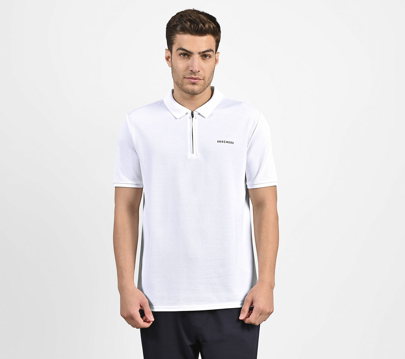CONTRAST TIPPING POLO, WHITE Apparel Lateral View