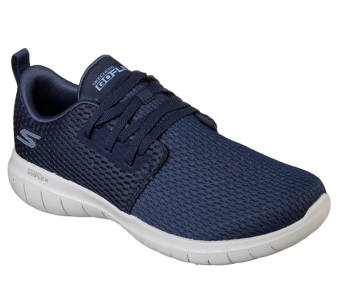 GO FLEX MAX- STRENGTH, NAVY/BLUE Footwear Lateral View