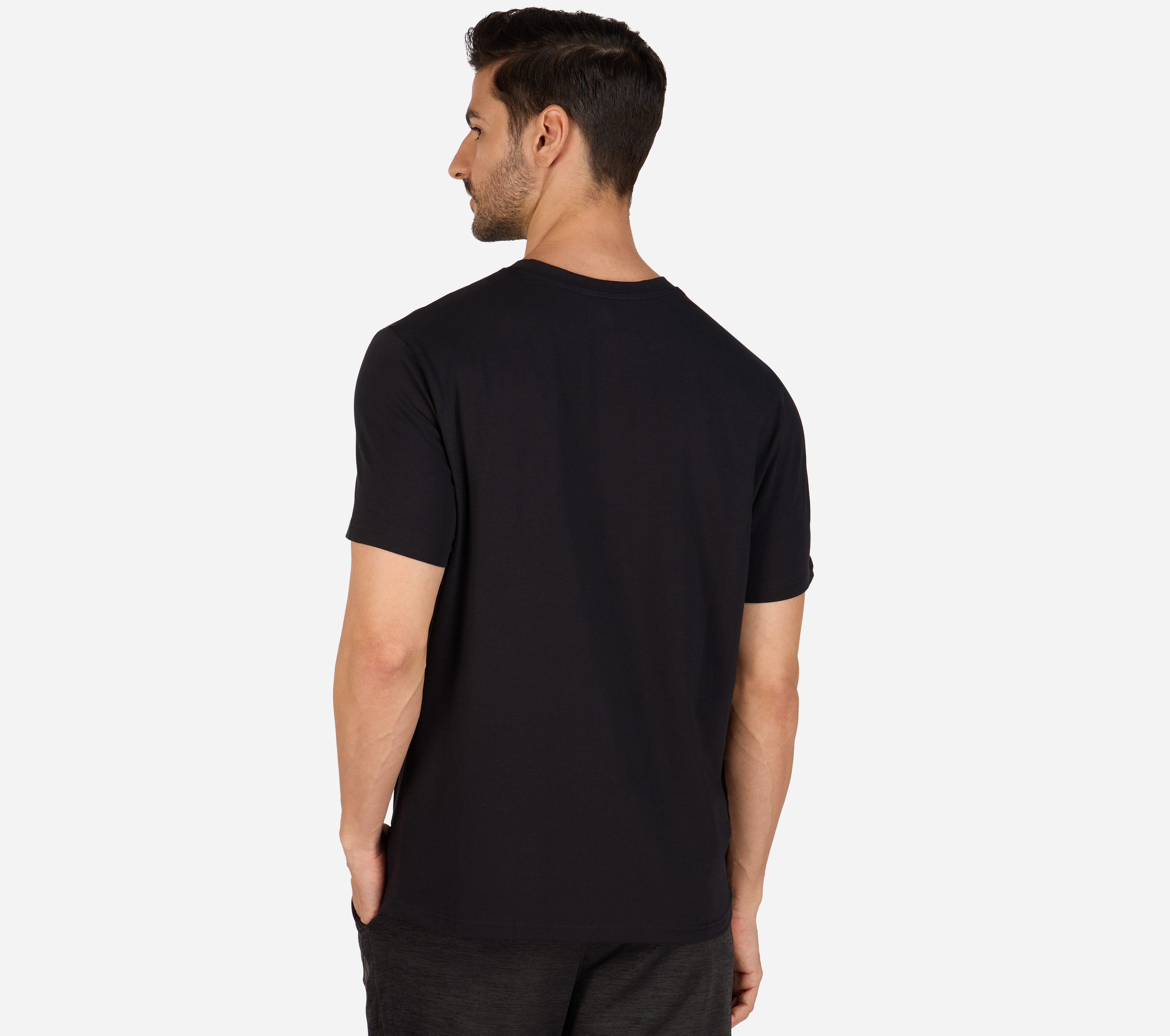 SS SKECHERS GRAPHIC TEE, BBBBLACK Apparels Bottom View