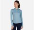 LONG SLEEVE TOP- 1/4 ZIP, LIGHT GREY/BLUE Apparels Lateral View