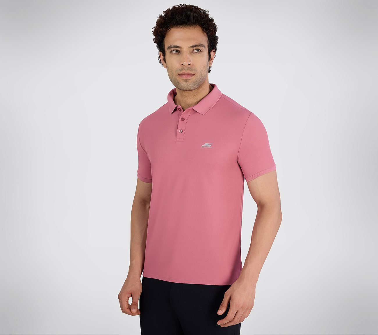 SS PERFORMANCE POLO, CHARCOAL/CORAL