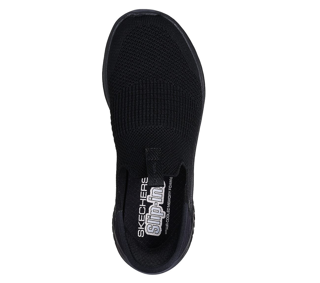 SKECHERS SLIP-INS: ULTRA FLEX 3.0 - SMOOTH STEP, BLACK Footwear Top View