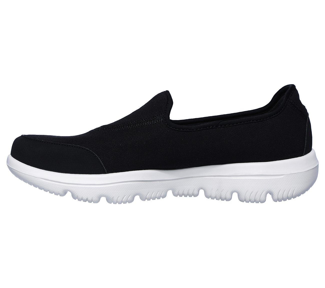 GO WALK EVOLUTION ULTRA-LEGAC, BLACK/WHITE Footwear Left View