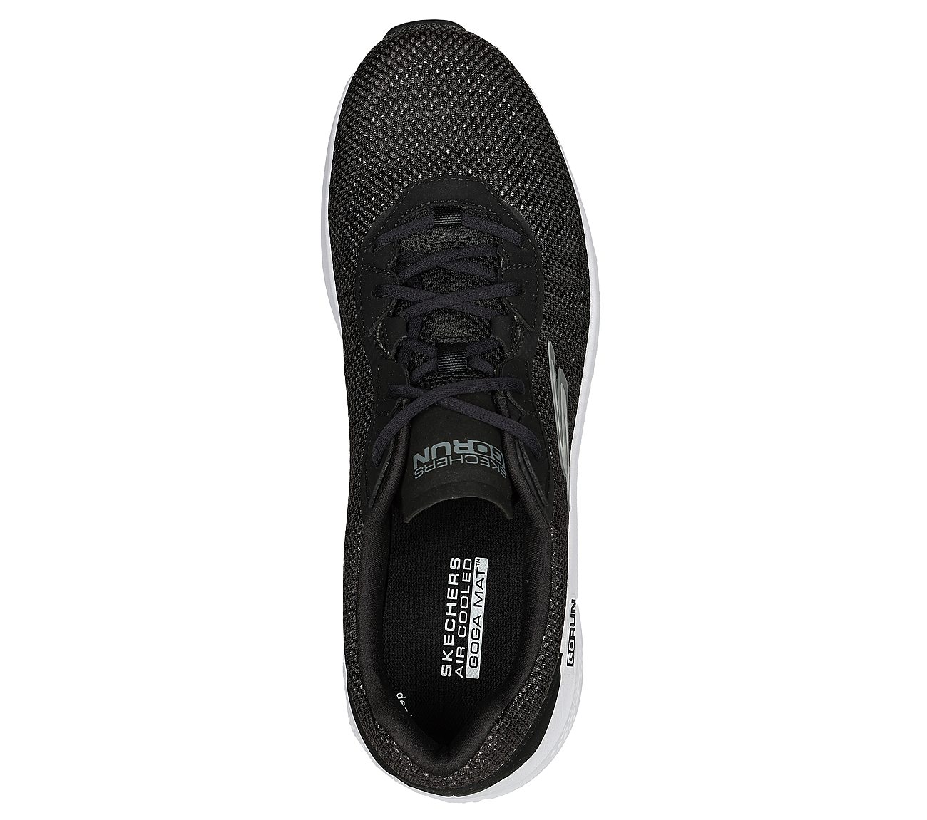 GO RUN VELOCITY, BLACK/WHITE Footwear Top View