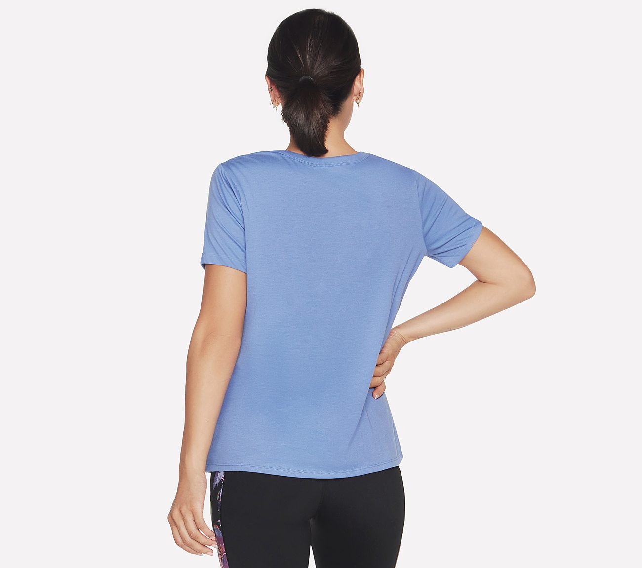 SKECHERS SHINE T-SHIRT, PERIWINKLE Apparels Top View