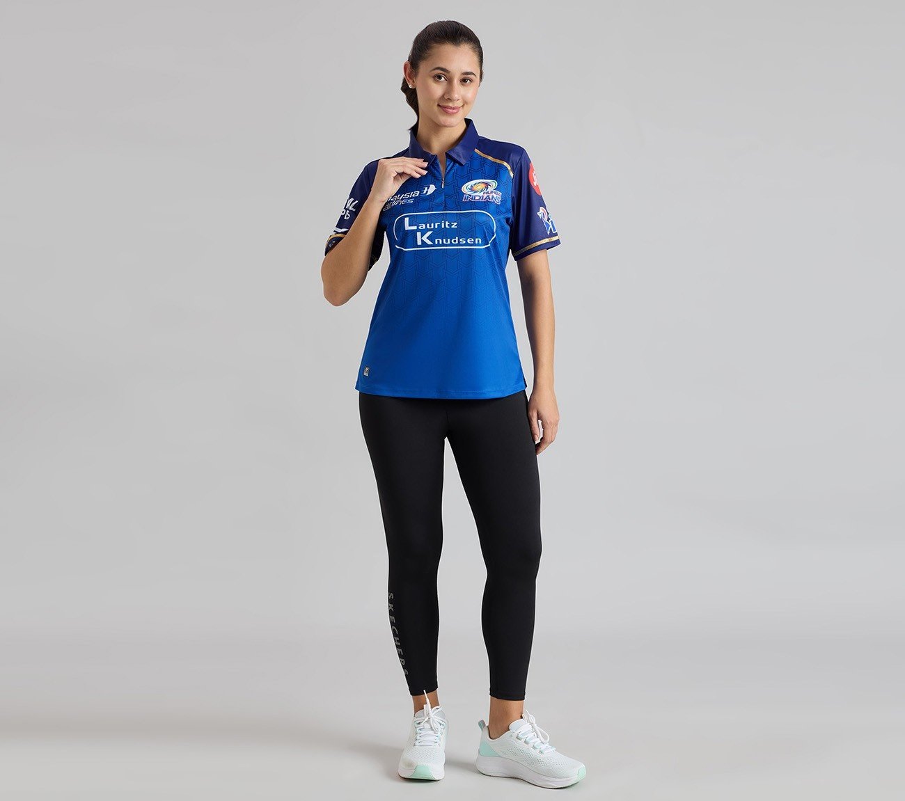 MUMBAI INDIANS IPL WOMEN'S FAN JERSEY 2026, ROYAL/NAVY/LIME
