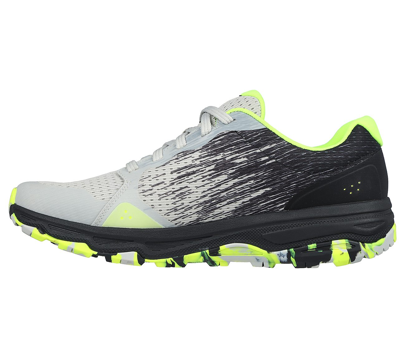 GO RUN TRAIL ALTITUDE-PHANTOM, GREY/LIME Footwear Left View